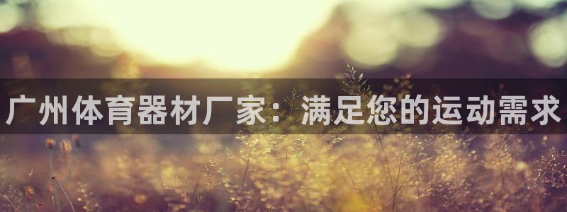 耀世娱乐注册开户要钱吗:广州体育器材厂家:满足您的运动需求